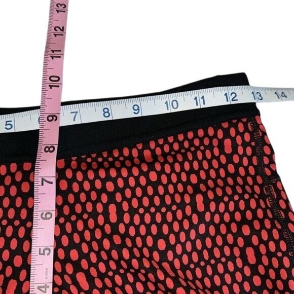 Nike Womens Dri-Fit Red & Black Polka Dot Compression Leggings Size M - Picture 8 of 9